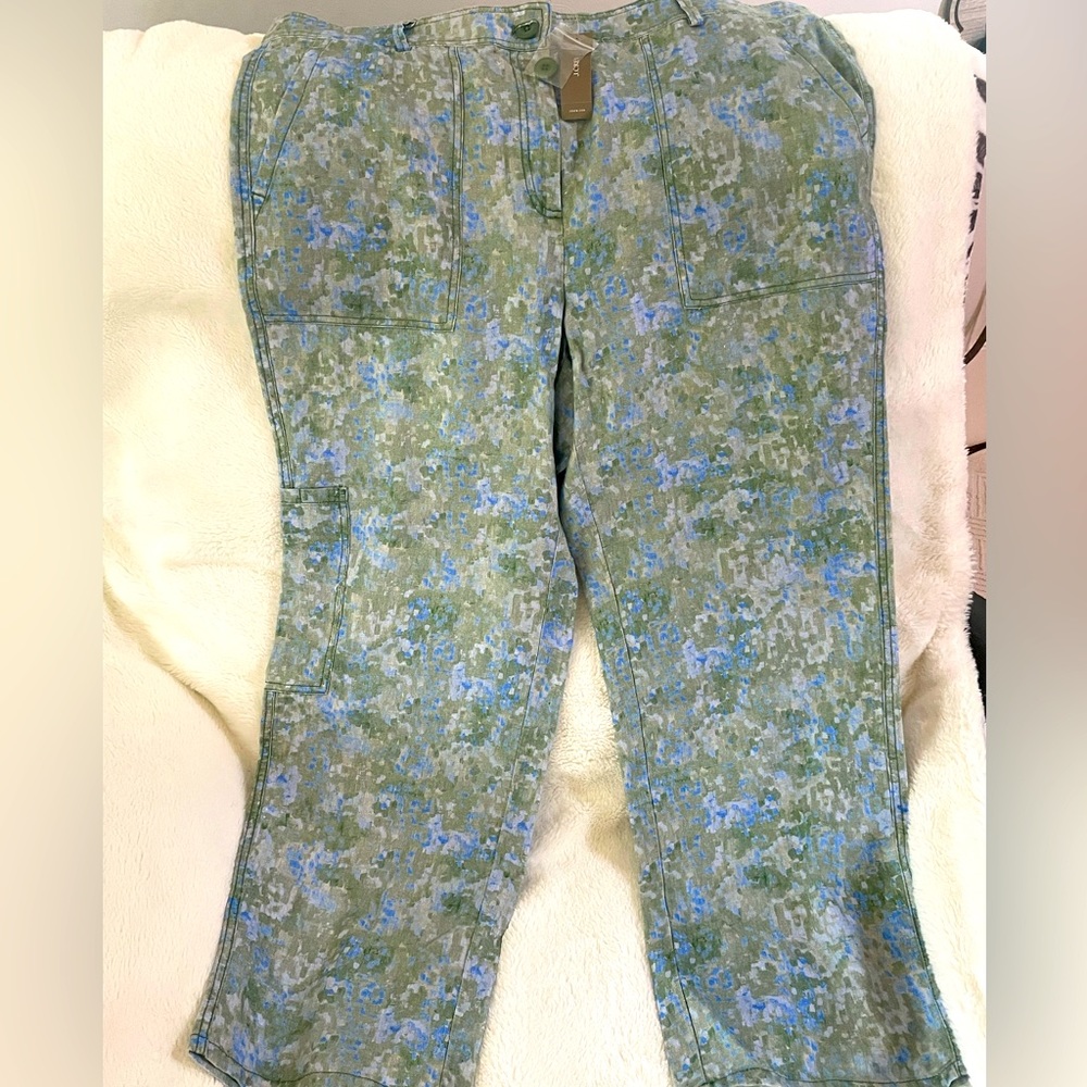 J. Crew Namoda Linen pants size 16 New w Tags